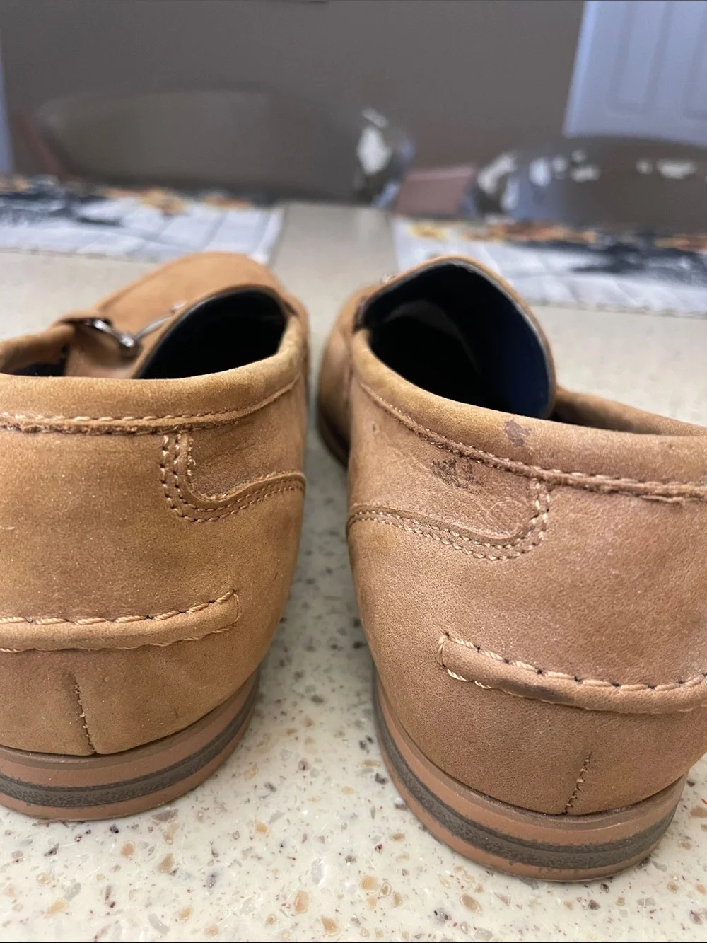 Steve Madden Tan Suede Bit-Detail Slip-On Loafers